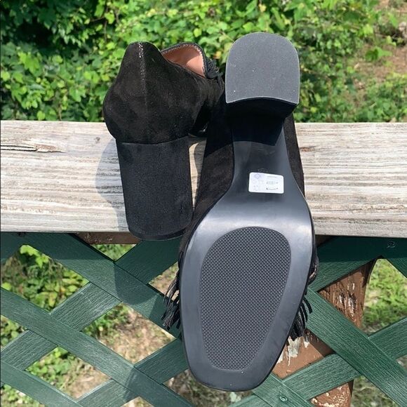 Vera Pelle Black Suede Shoes Sz 40 (10) NWOT - Picture 4 of 8